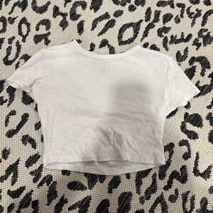 White Cropped T-Shirt